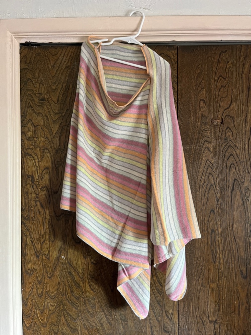 GAP Pastel Striped scarf/wrap silk and cotton size Small
